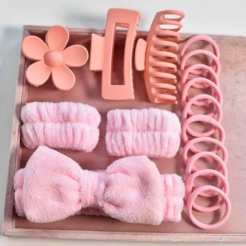 16-Piece Skincare Headband & Accessory Set