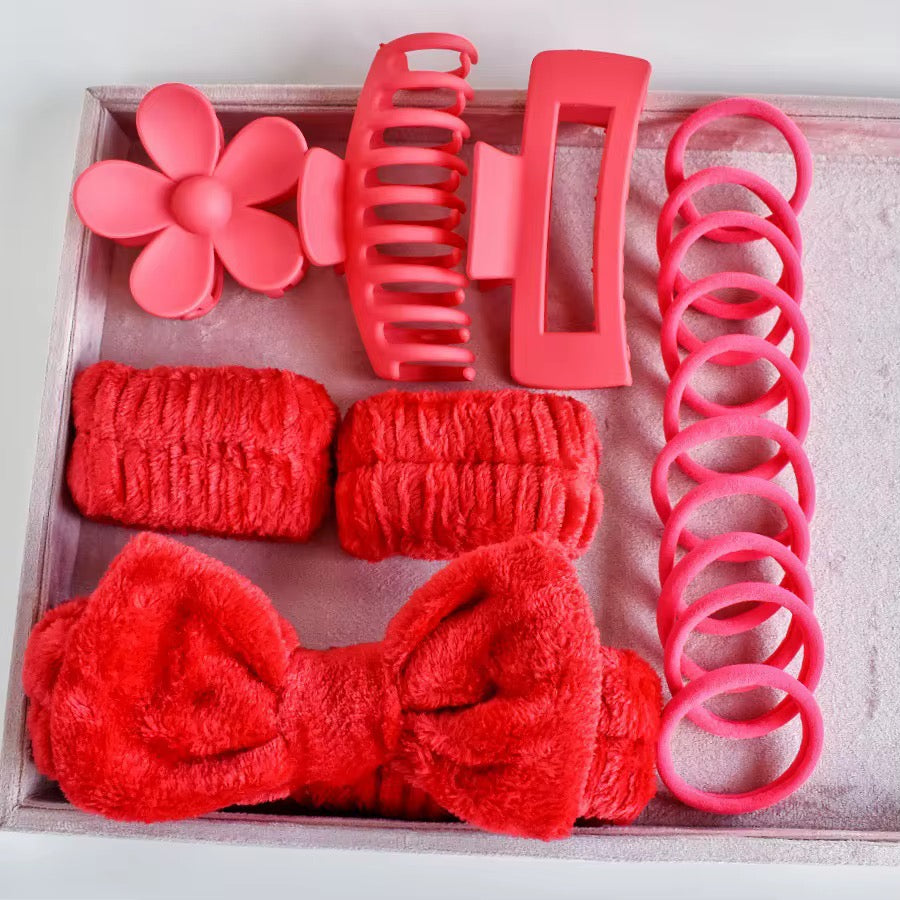 16-Piece Skincare Headband & Accessory Set