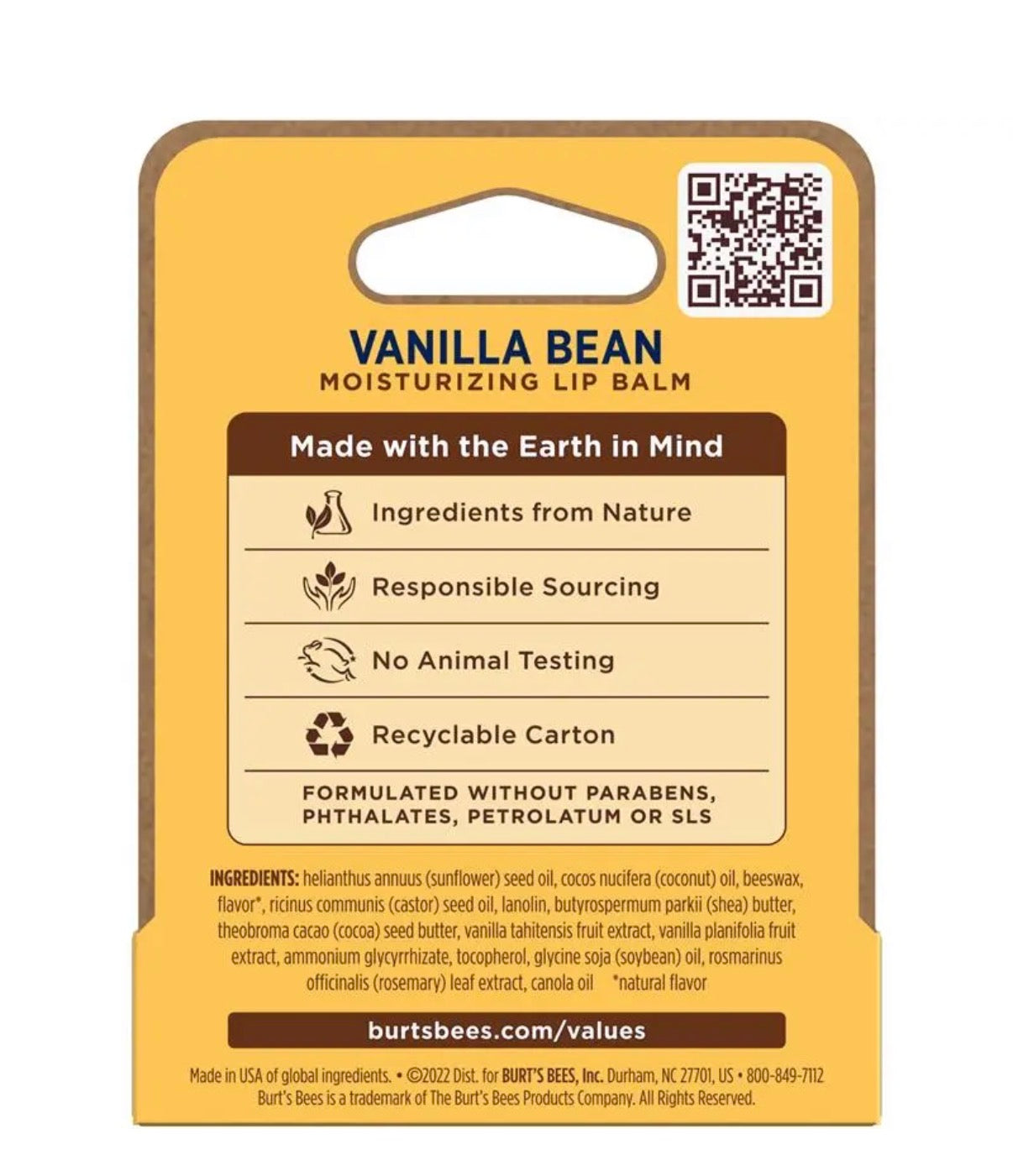 Burts Bees Lip Balm Vanilla Bean 4.25g