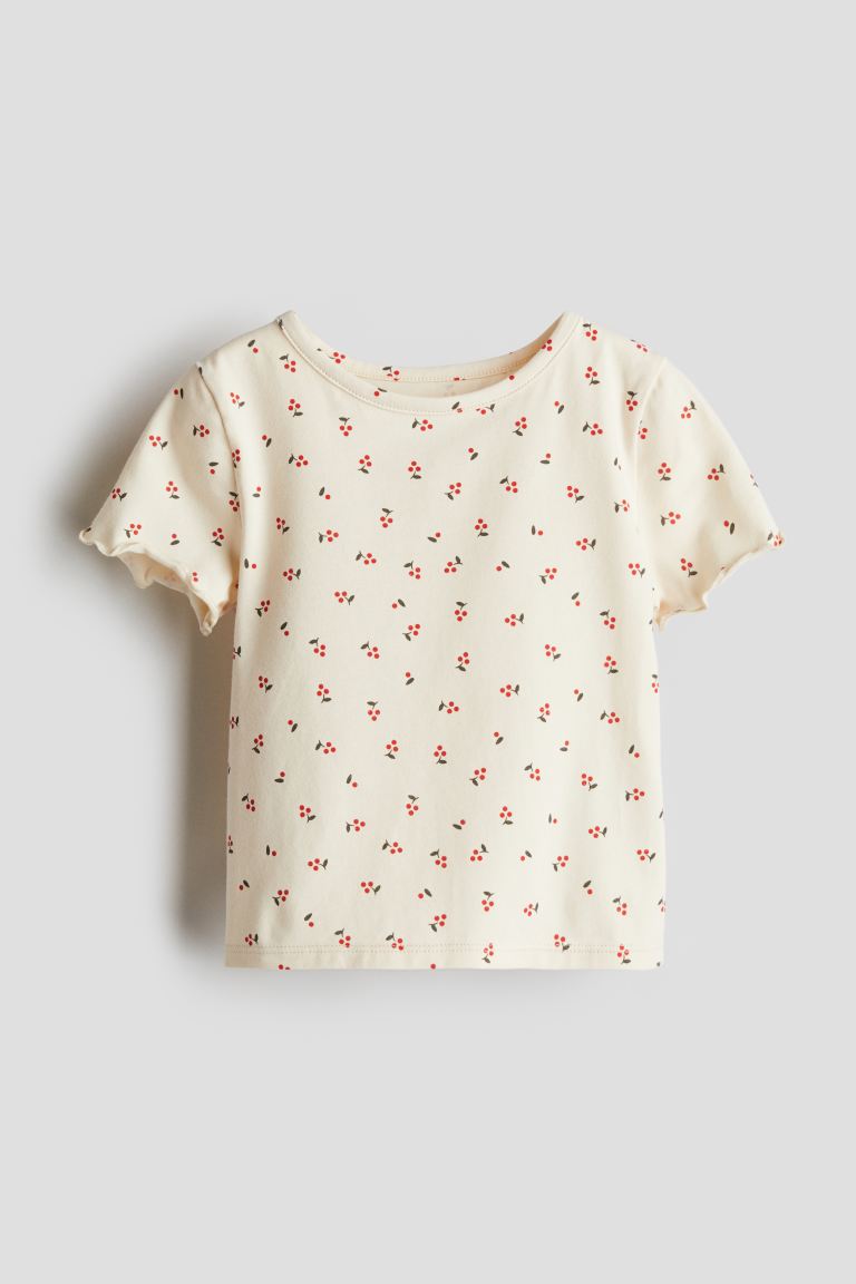 Cherries Cream Top (18mths to 2 years)