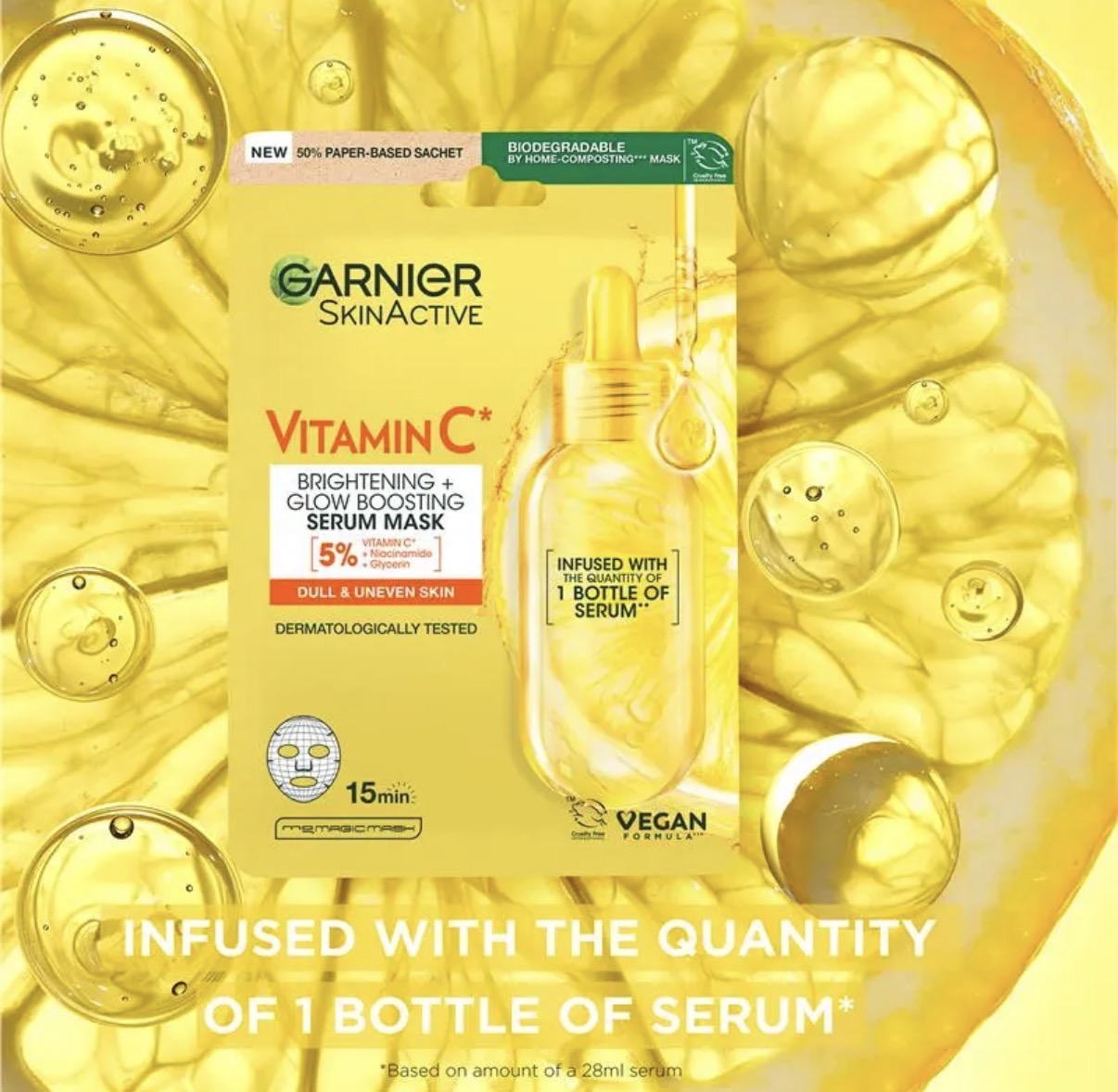 Garnier Hydra Bomb Vitamin C* Brightening & Hydrating Sheet Mask