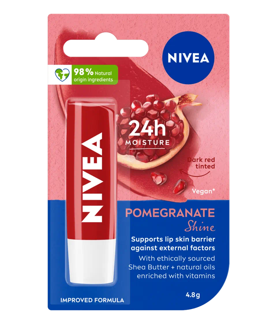 NIVEA Pomegranate Shine Lip Balm (4.8g)