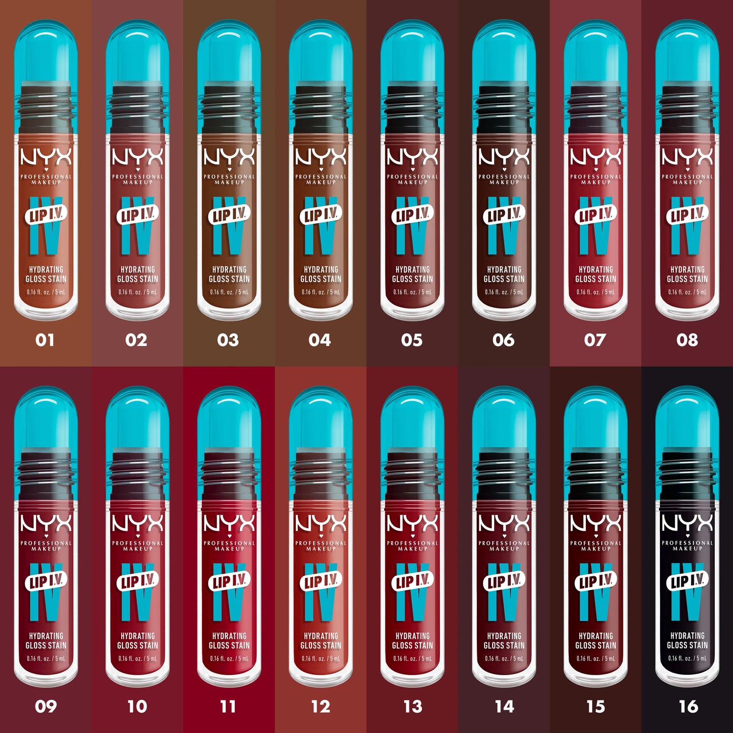 NYX Professional Makeup Lip I.V. Hydrating Lip Gloss Stain Blush Rush 5ml