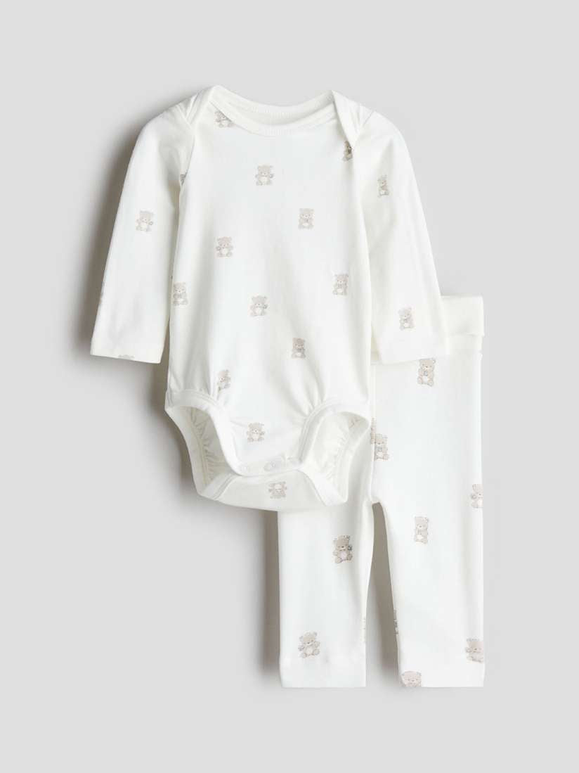 Bear Print Body Suit (2-4months)