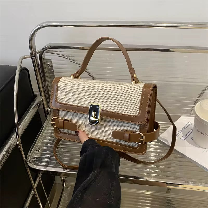 Square Cross Body Bag - Brown
