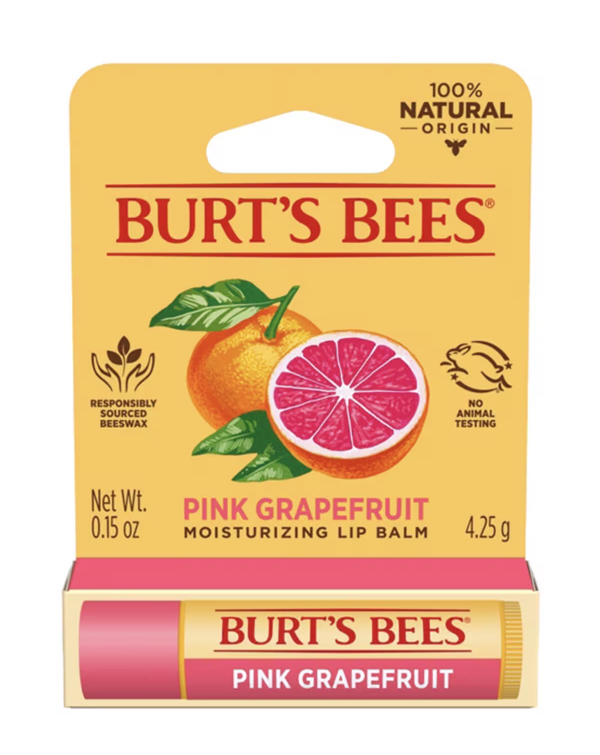 BURTS BEES LIP BALM PINK GRAPEFRUIT 4.25G