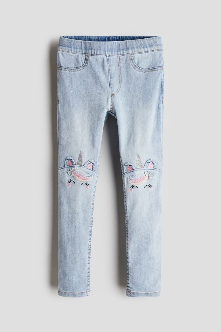 Light blue Unicorn Jeggings (18mths - 2yrs)