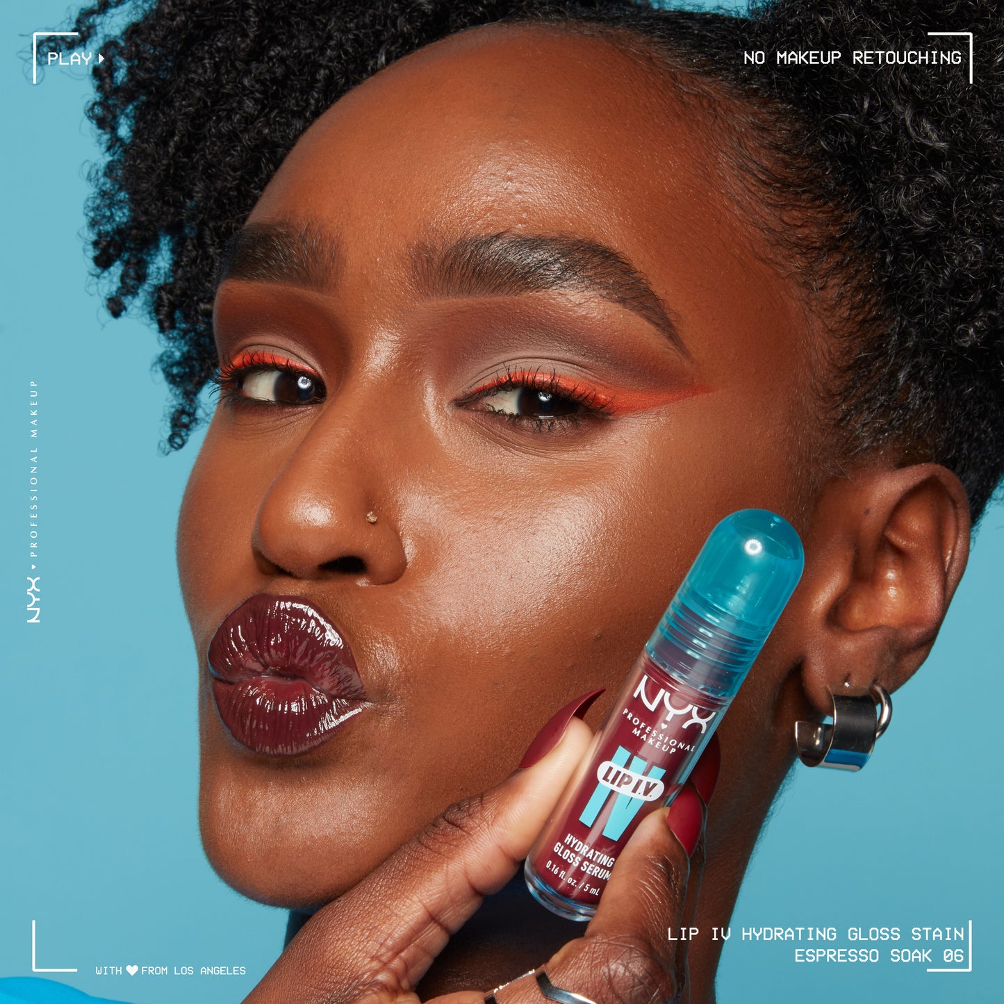 NYX Professional Makeup Lip I.V. Hydrating Lip Gloss Stain Grape Gushin’ 5mL