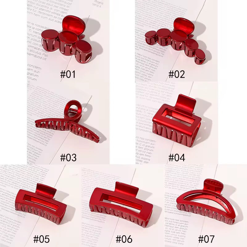 Ruby Glow Claw Clip
