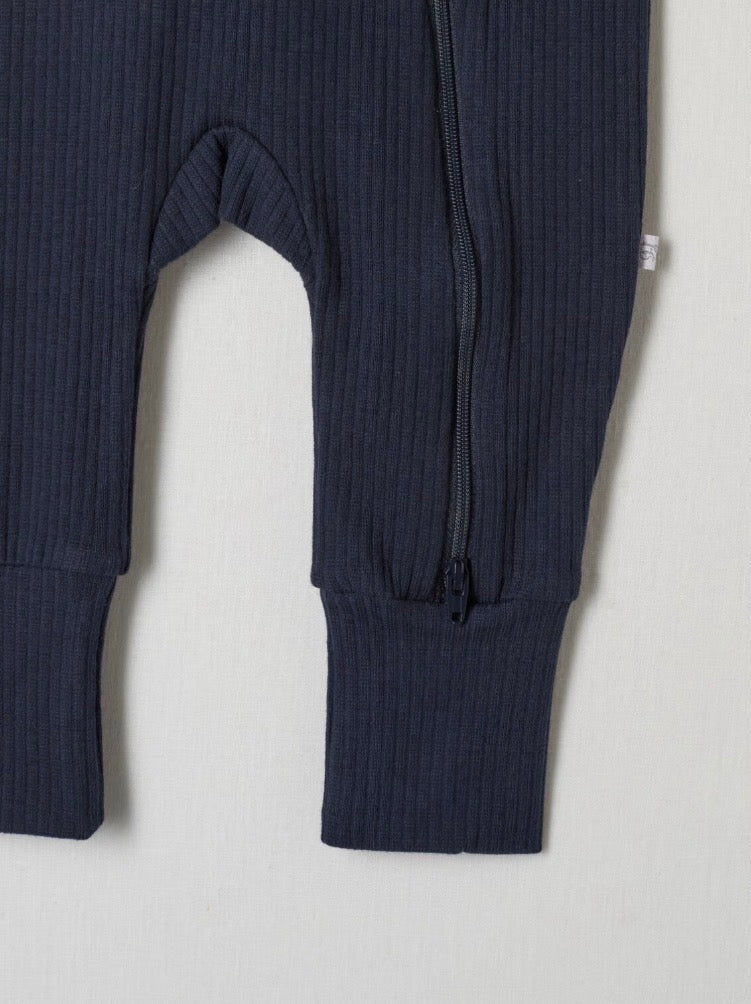 TEENY WEENY SLEEP RIB SLEEPSUIT, NAVY