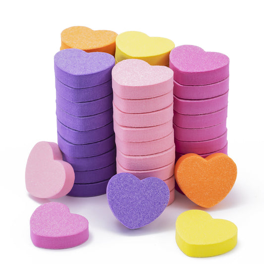 Premium Heart Shape Mini Nail Buffer Blocks – 5-Pack