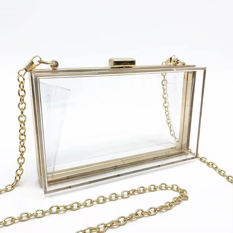 Tetah Acrylic Clutch Crossbody Bag
