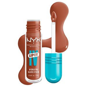 NYX Professional Makeup Lip I.V. Hydrating Lip Gloss Stain Caramel Drip 5mL
