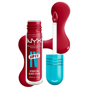 NYX Professional Makeup Lip I.V. Hydrating Lip Gloss Stain Red-Y. Set. Wet! 5mL