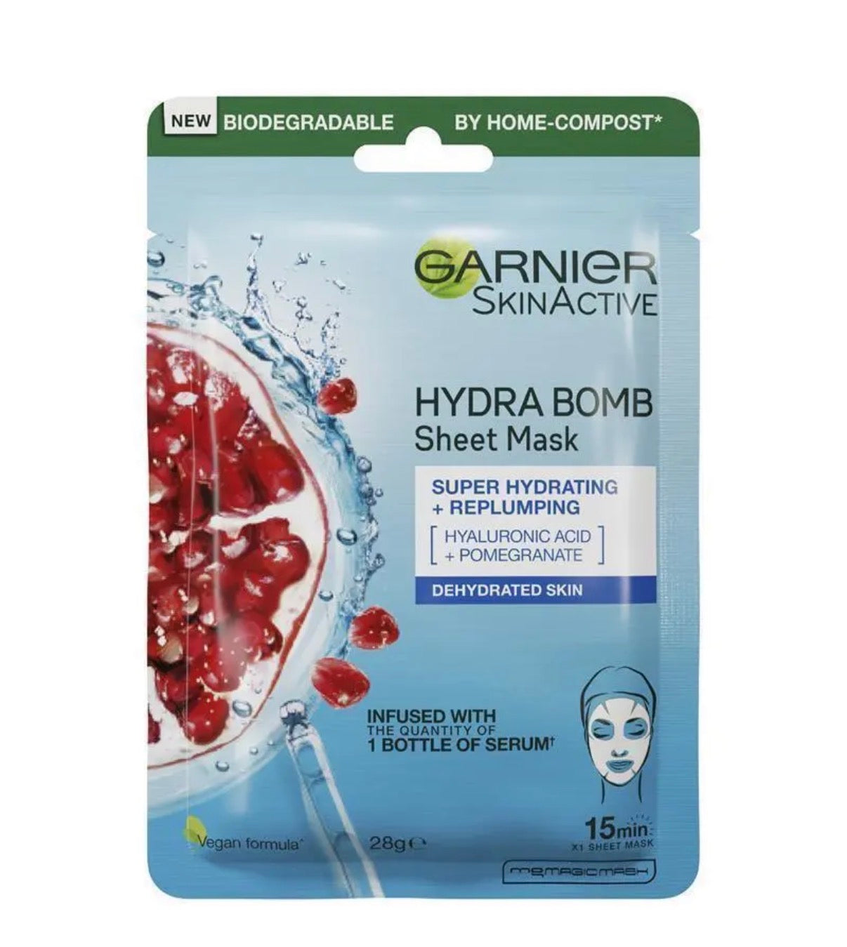 Garnier Hydra Bomb Hyaluronic Acid + Pomegranate Sheet Mask