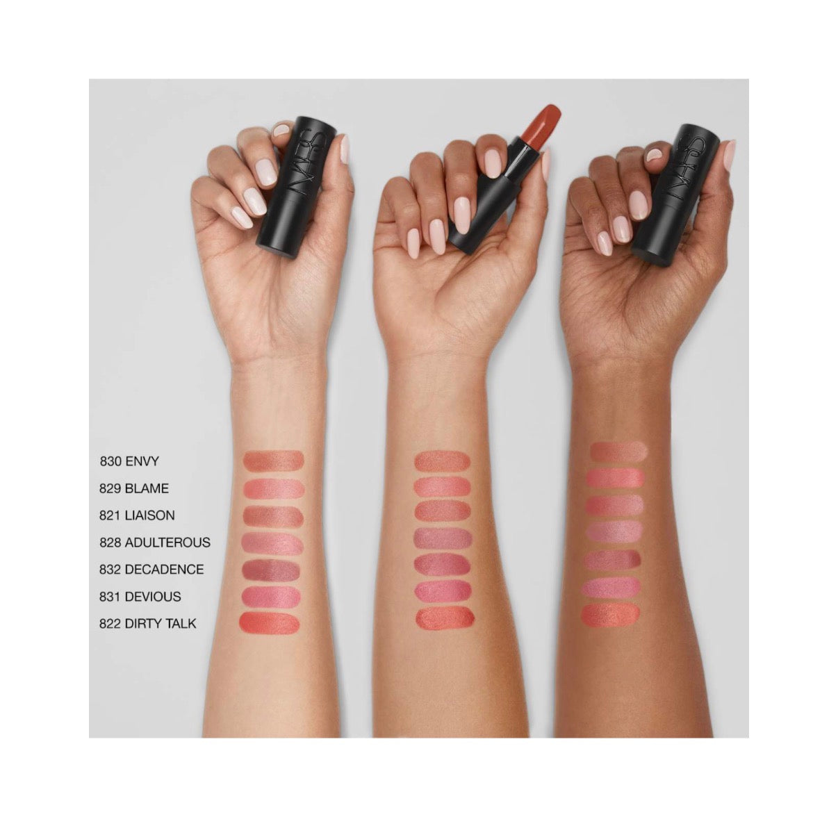 NARS Explicit Refillable Satin Lipstick - Dirty Talk 822 (rose pink)