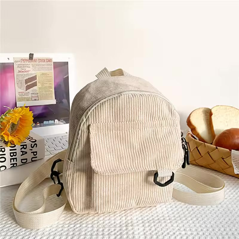 Mini Corduroy Backpack