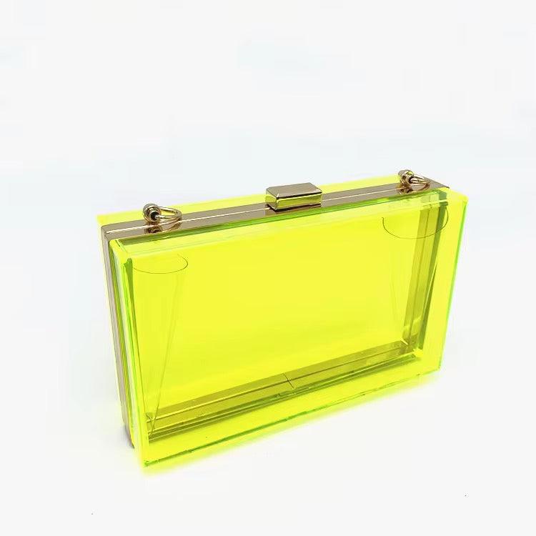 Tetah Acrylic Clutch Crossbody Bag