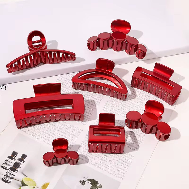 Ruby Glow Claw Clip