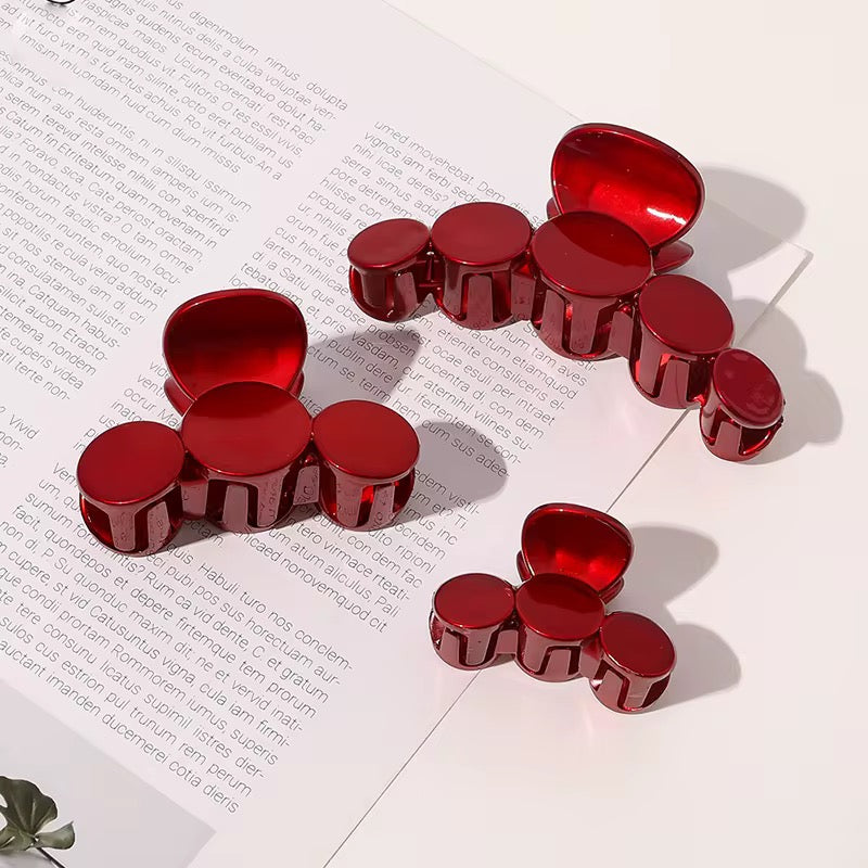 Ruby Glow Claw Clip