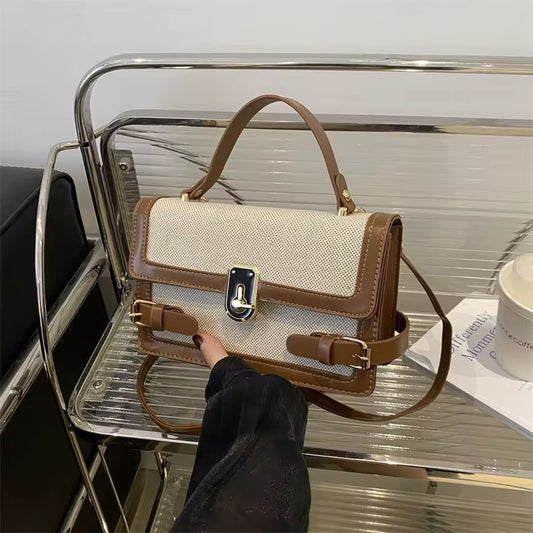 Square Cross Body Bag - Brown