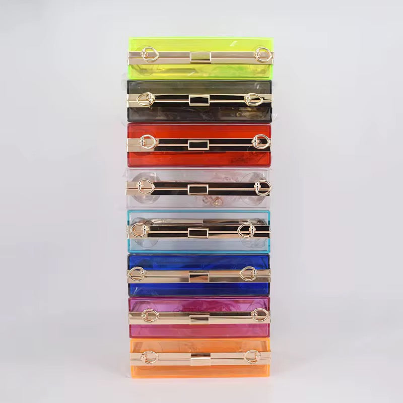 Tetah Acrylic Clutch Crossbody Bag