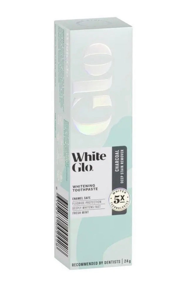 White Glo Travel Toothpaste Charcoal 24g