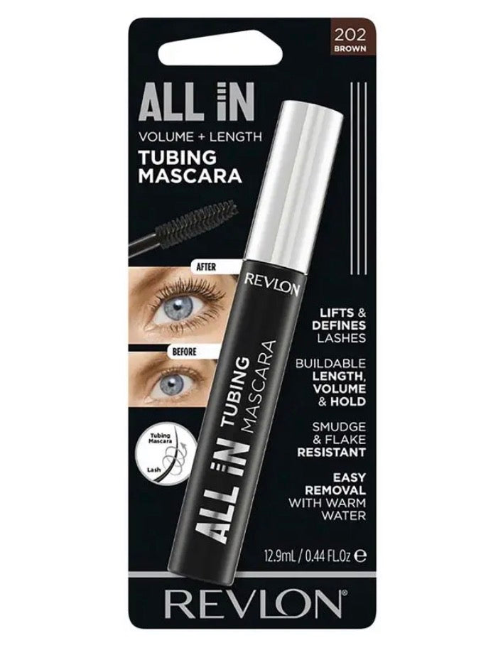 REVLON  All In Tubing Mascara- Brown