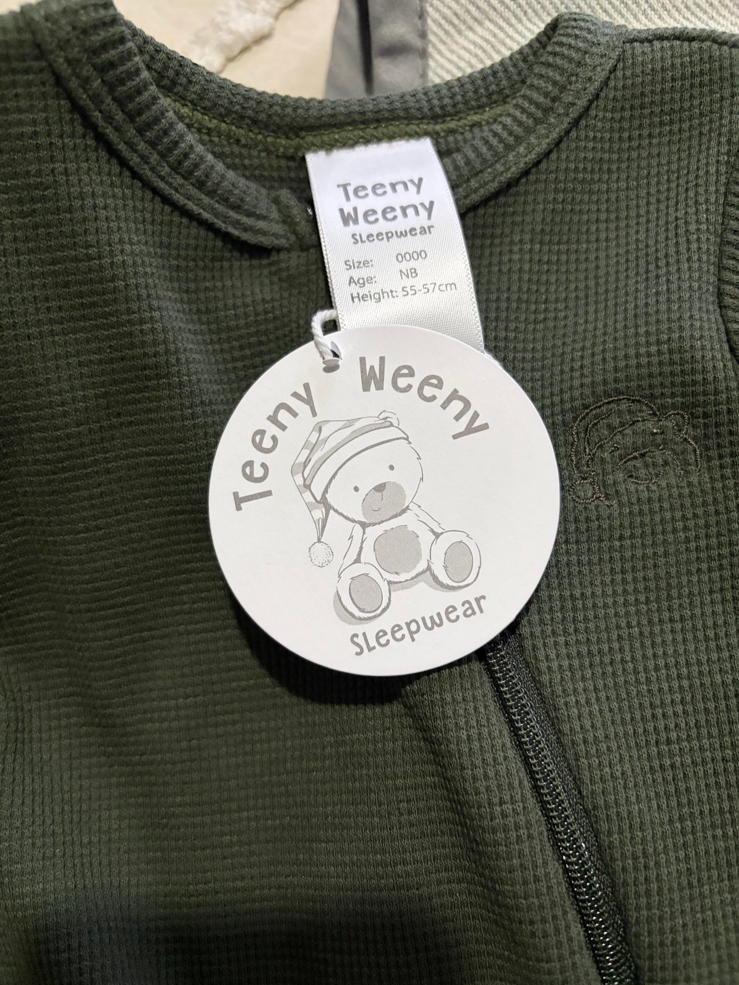 TEENY WEENY SLEEP WAFFLE SLEEPSUIT