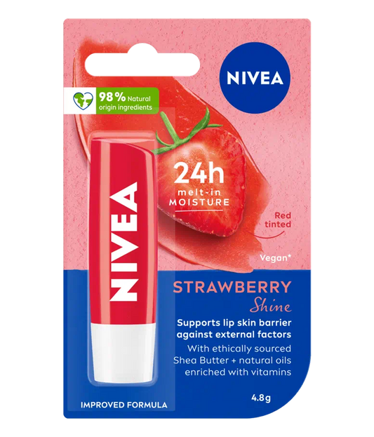 NIVEA Strawberry Shine Lip Balm (4.8g)